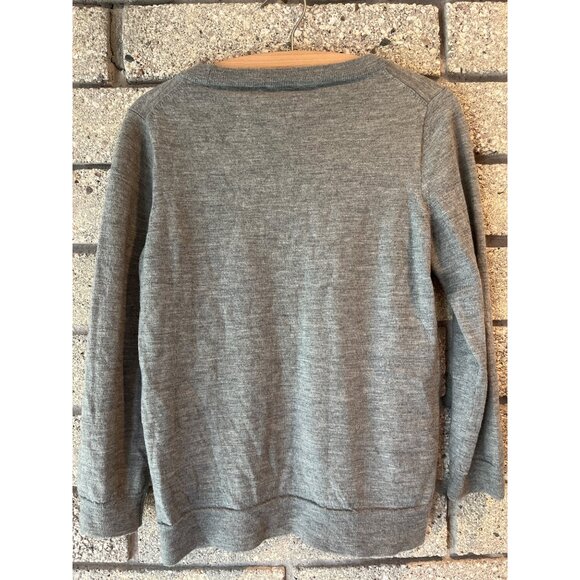 J. Crew Womens Gray Lightweight 100% Merino Wool Crewneck Sweater Size L - Picture 6 of 6